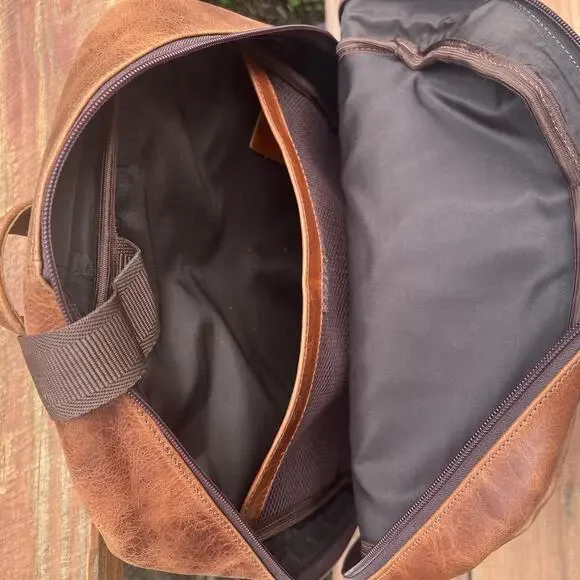 Artepiel Handmade Leather Backpack Brown 17” Ron Zacapa Centenario Guatemala NWT - Picture 5 of 16